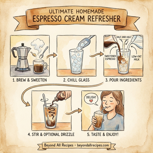 Ultimate Homemade Espresso Cream Refresher instructions