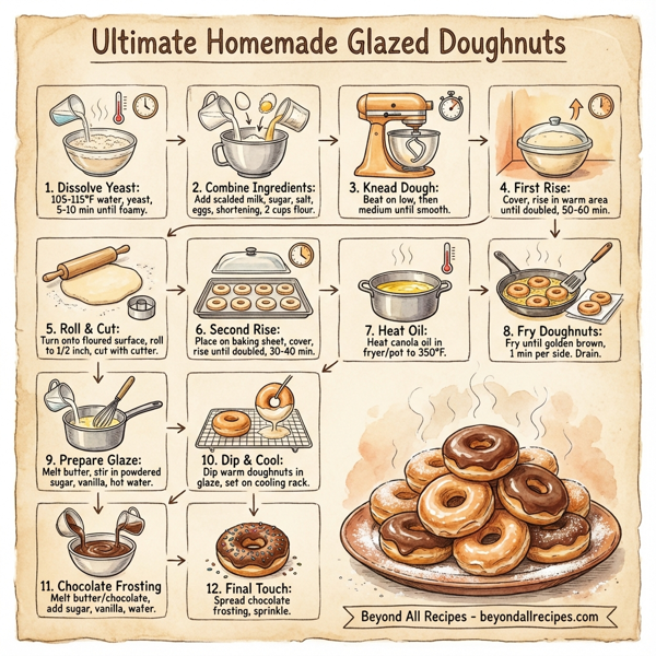 Ultimate Homemade Glazed Doughnuts instructions