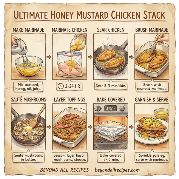 Ultimate Honey Mustard Chicken Stack instructions