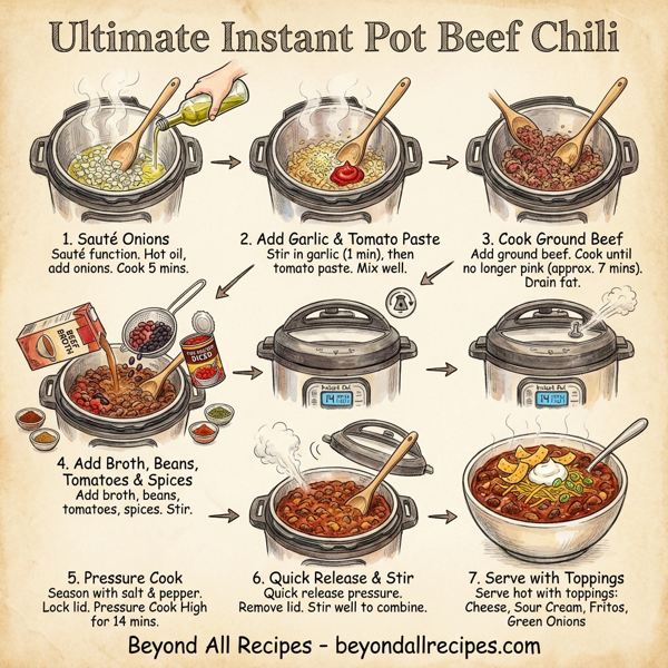 Ultimate Instant Pot Beef Chili instructions