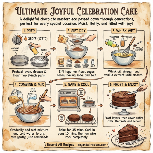 Ultimate Joyful Celebration Cake instructions