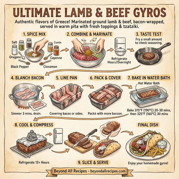 Ultimate Lamb & Beef Gyros instructions