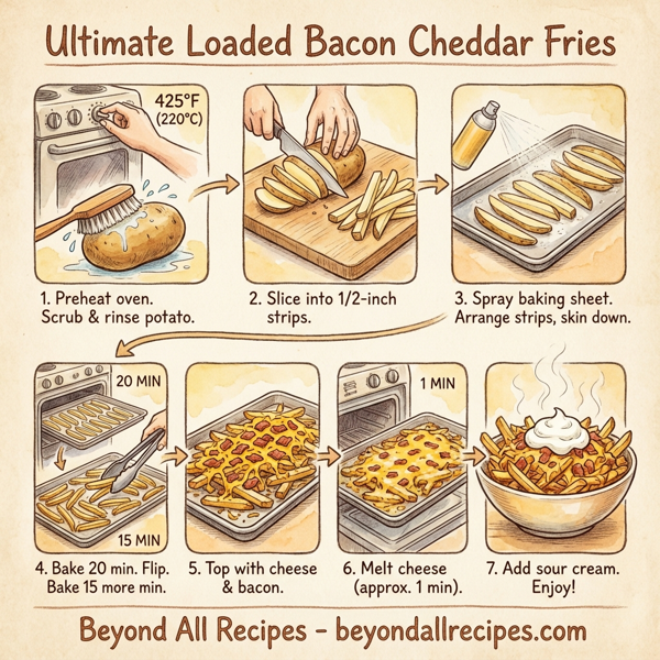 Ultimate Loaded Bacon Cheddar Fries instructions