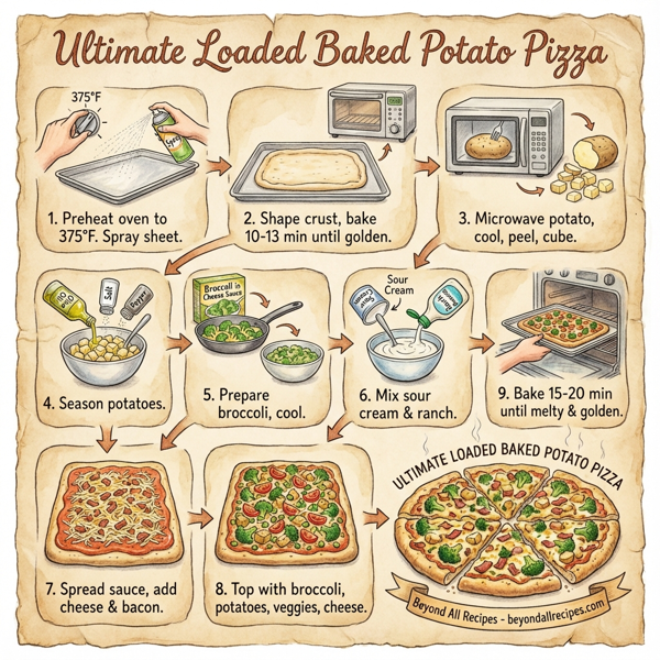 Ultimate Loaded Baked Potato Pizza instructions