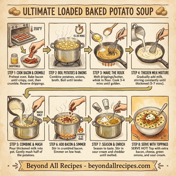 Ultimate Loaded Baked Potato Soup instructions