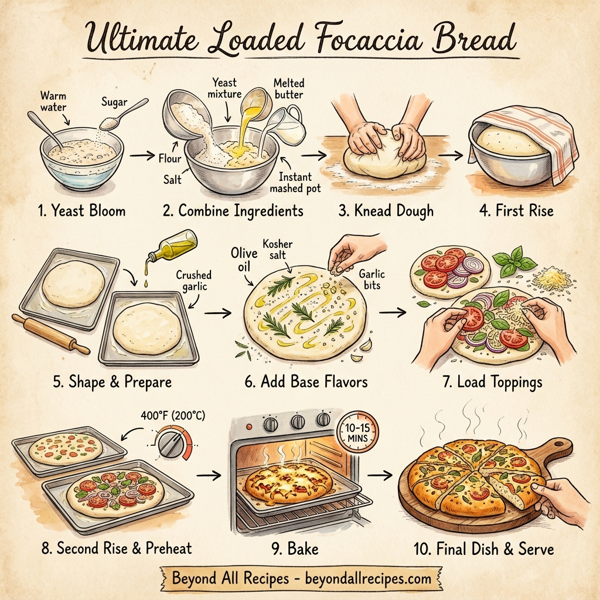 Ultimate Loaded Focaccia Bread instructions
