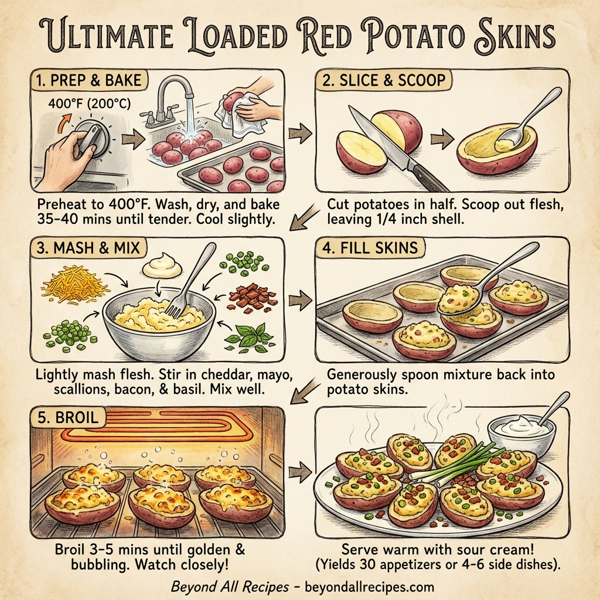 Ultimate Loaded Red Potato Skins instructions