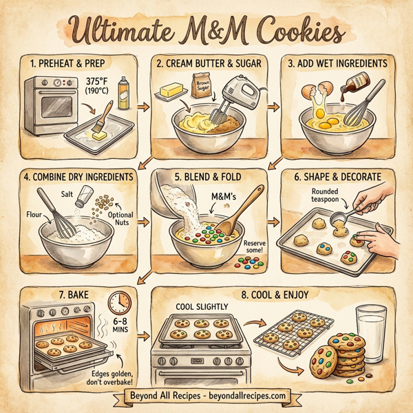 Ultimate M&M Cookies instructions