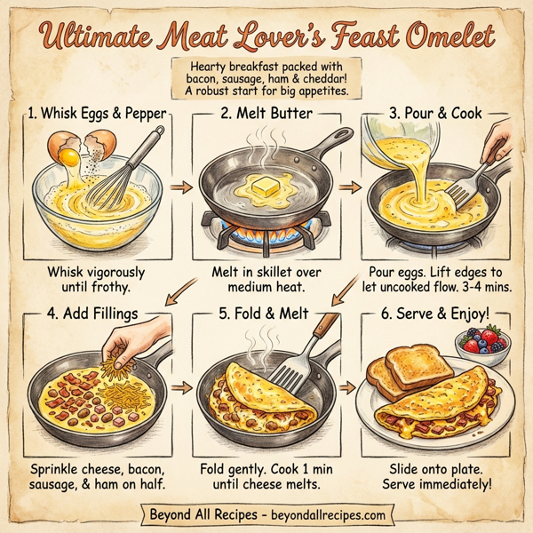 Ultimate Meat Lover's Feast Omelet instructions