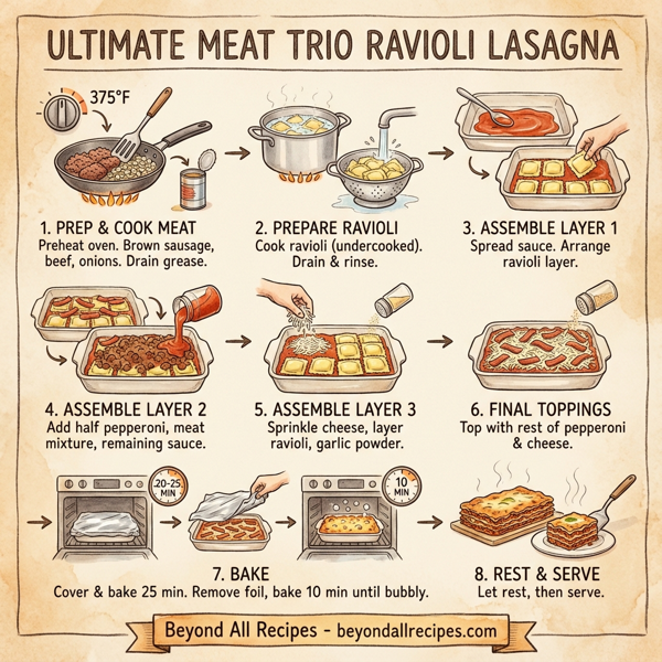 Ultimate Meat Trio Ravioli Lasagna instructions
