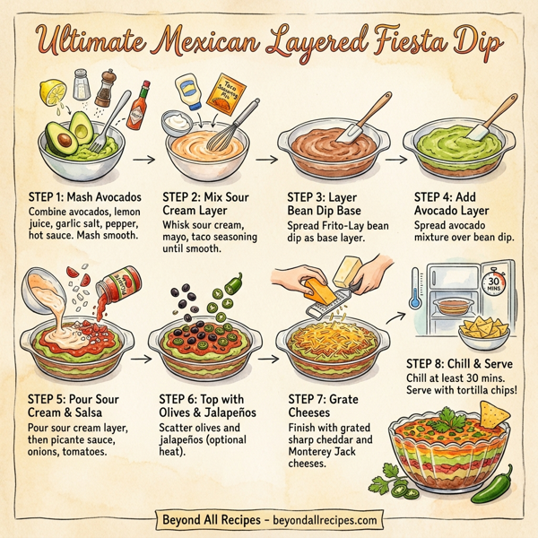 Ultimate Mexican Layered Fiesta Dip instructions