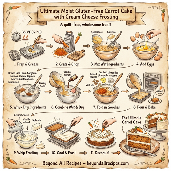 Ultimate Moist Gluten-Free Carrot Cake with Cream Cheese Frosting instructions