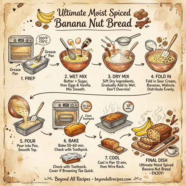 Ultimate Moist Spiced Banana Nut Bread instructions