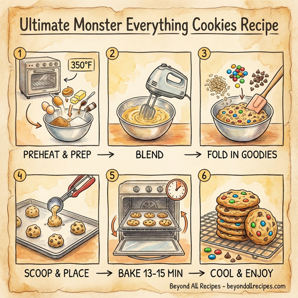 Ultimate Monster Everything Cookies instructions