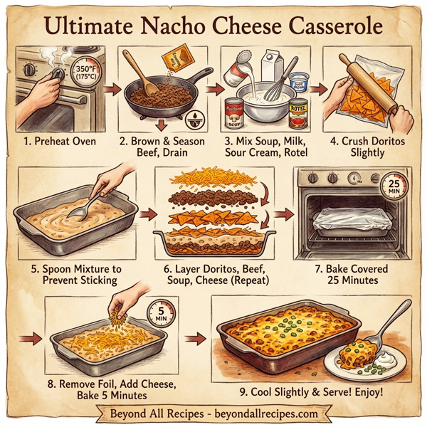 Ultimate Nacho Cheese Casserole instructions