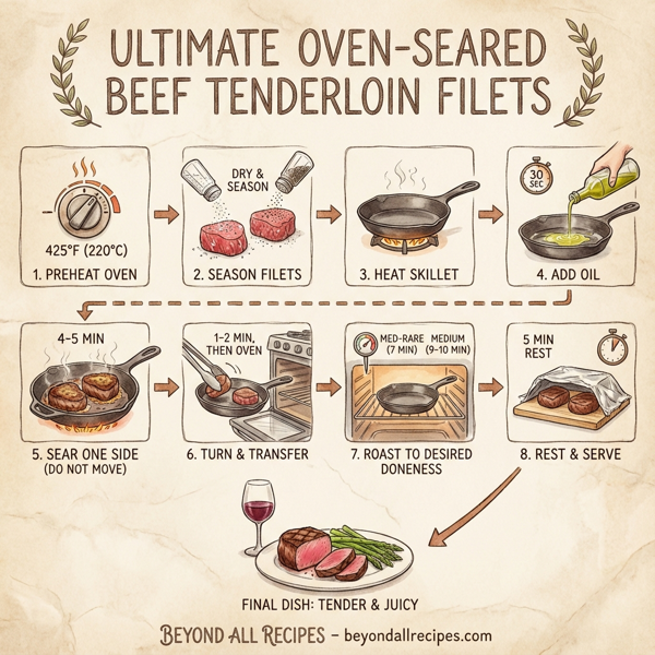 Ultimate Oven-Seared Beef Tenderloin Filets instructions