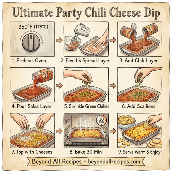 Ultimate Party Chili Cheese Dip instructions
