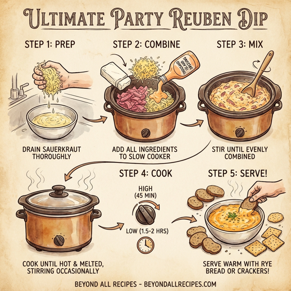 Ultimate Party Reuben Dip instructions