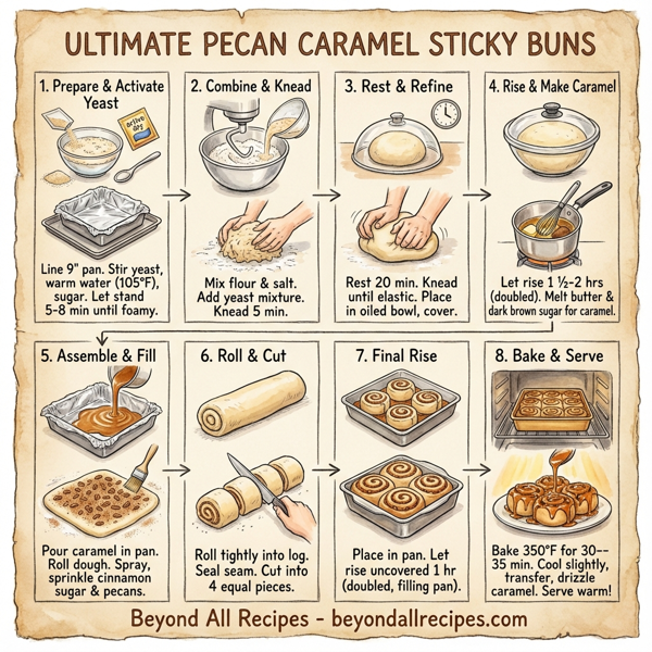 Ultimate Pecan Caramel Sticky Buns instructions
