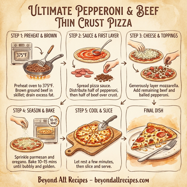 Ultimate Pepperoni & Beef Thin Crust Pizza instructions