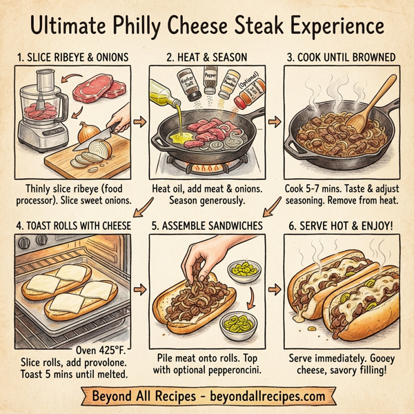 Ultimate Philly Cheese Steak Experience instructions