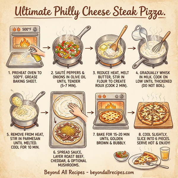 Ultimate Philly Cheese Steak Pizza instructions