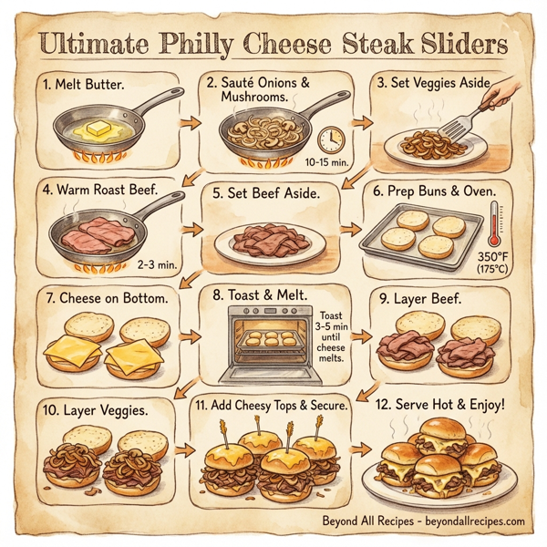 Ultimate Philly Cheese Steak Sliders instructions
