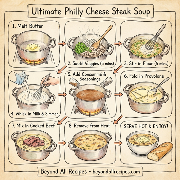 Ultimate Philly Cheese Steak Soup instructions