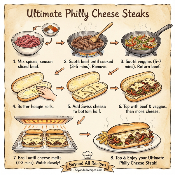 Ultimate Philly Cheese Steaks instructions