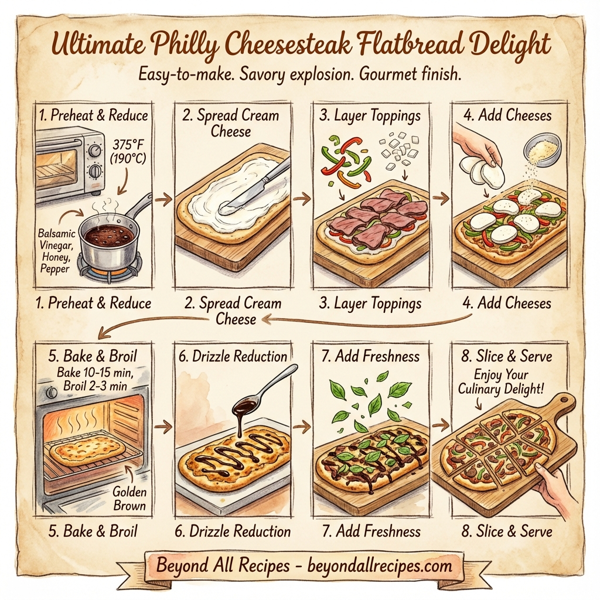 Ultimate Philly Cheesesteak Flatbread Delight instructions