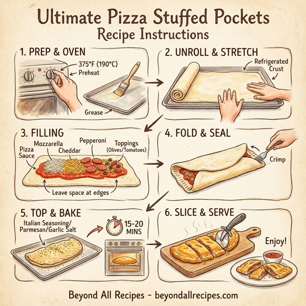 Ultimate Pizza Stuffed Pockets instructions