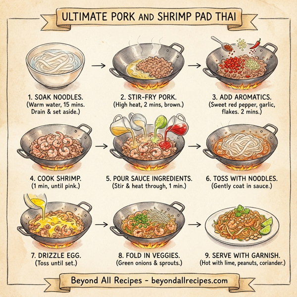 Ultimate Pork and Shrimp Pad Thai instructions