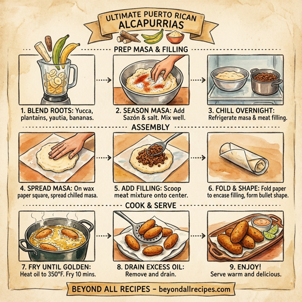 Ultimate Puerto Rican Alcapurrias instructions