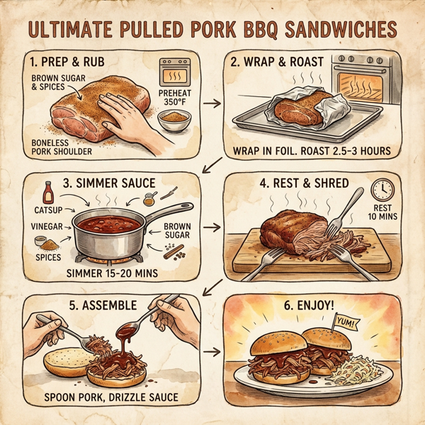 Ultimate Pulled Pork BBQ Sandwiches instructions