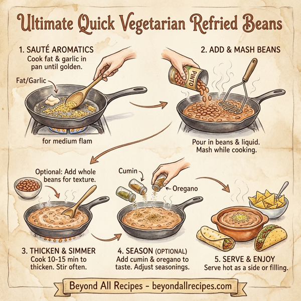 Ultimate Quick Vegetarian Refried Beans instructions