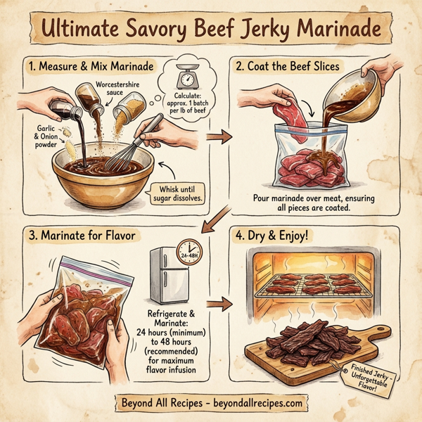Ultimate Savory Beef Jerky Marinade instructions