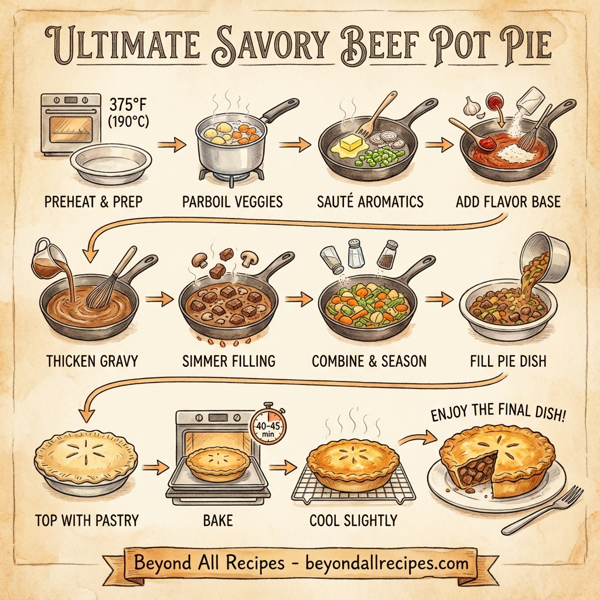Ultimate Savory Beef Pot Pie instructions