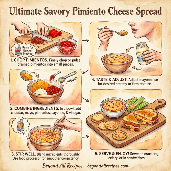 Ultimate Savory Pimiento Cheese Spread instructions