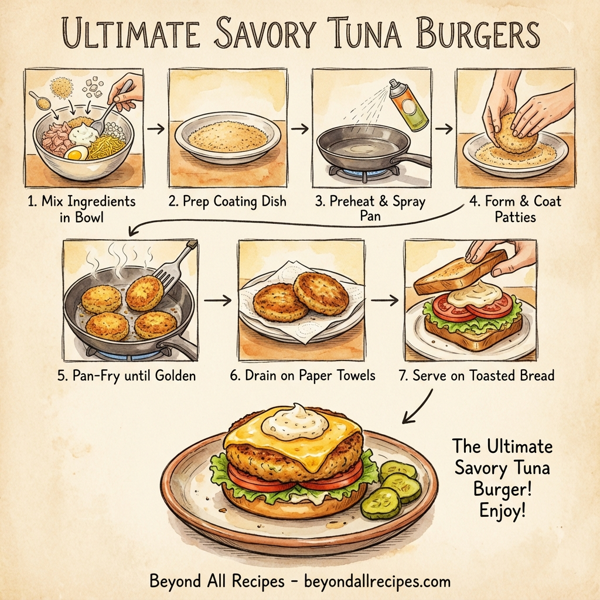 Ultimate Savory Tuna Burgers instructions