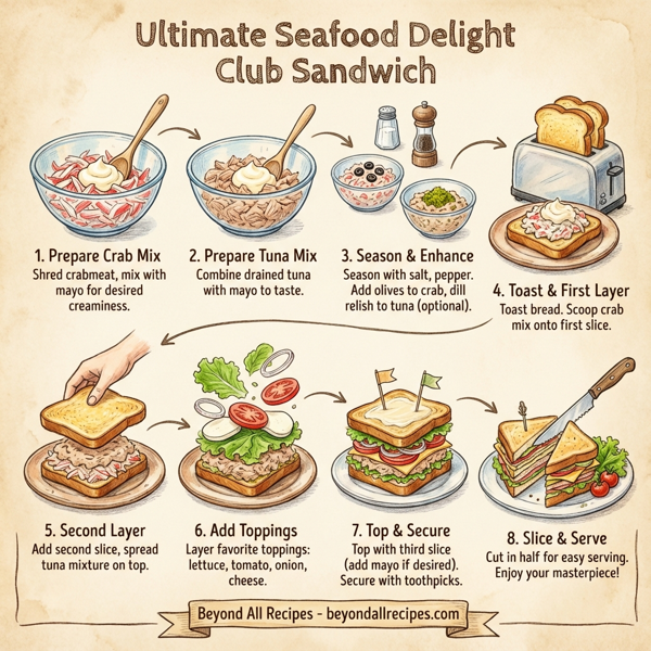 Ultimate Seafood Delight Club Sandwich instructions