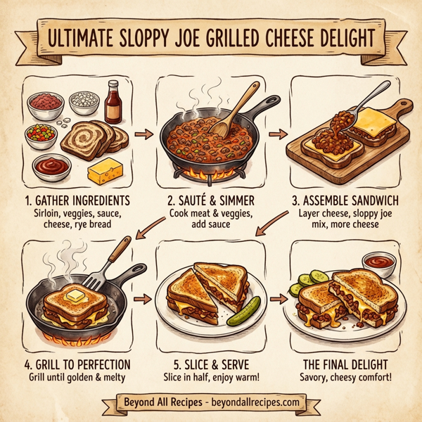 Ultimate Sloppy Joe Grilled Cheese Delight instructions