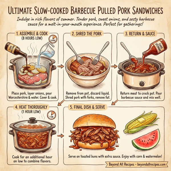 Ultimate Slow-Cooked Barbecue Pulled Pork Sandwiches instructions