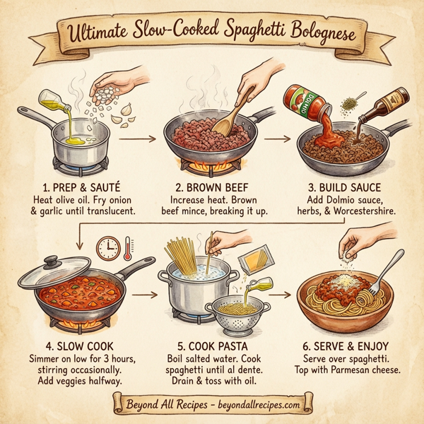 Ultimate Slow-Cooked Spaghetti Bolognese instructions