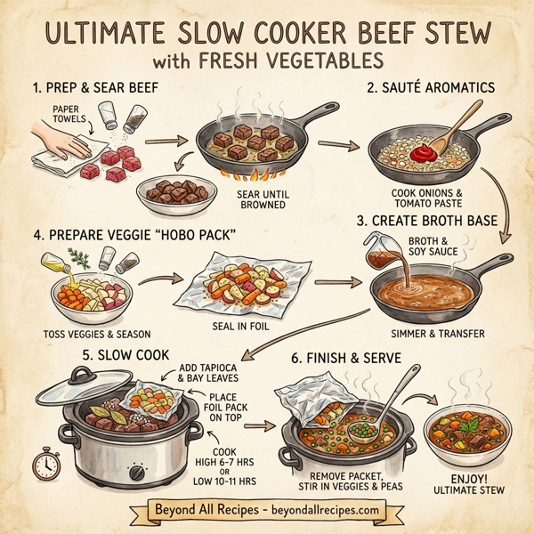 Ultimate Slow Cooker Beef Stew with Fresh Vegetables instructions