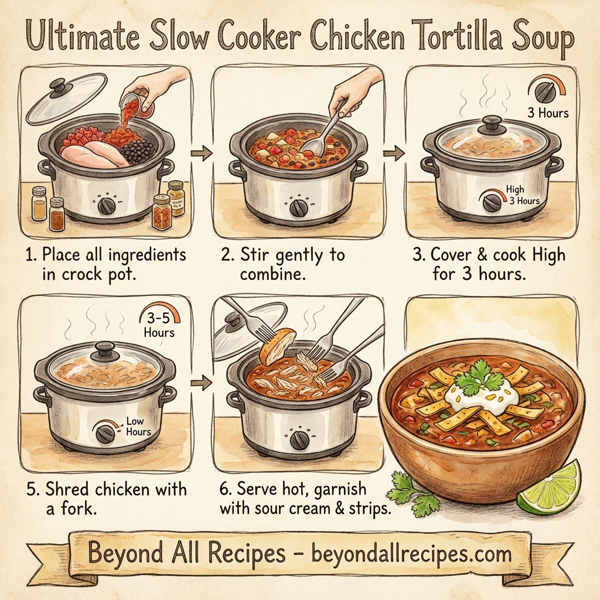 Ultimate Slow Cooker Chicken Tortilla Soup instructions