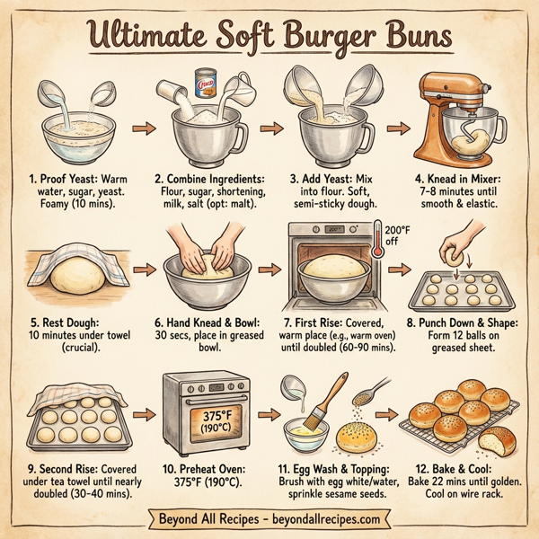 Ultimate Soft Burger Buns instructions