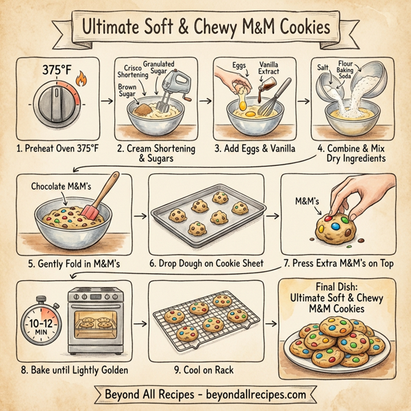 Ultimate Soft & Chewy M&M Cookies instructions