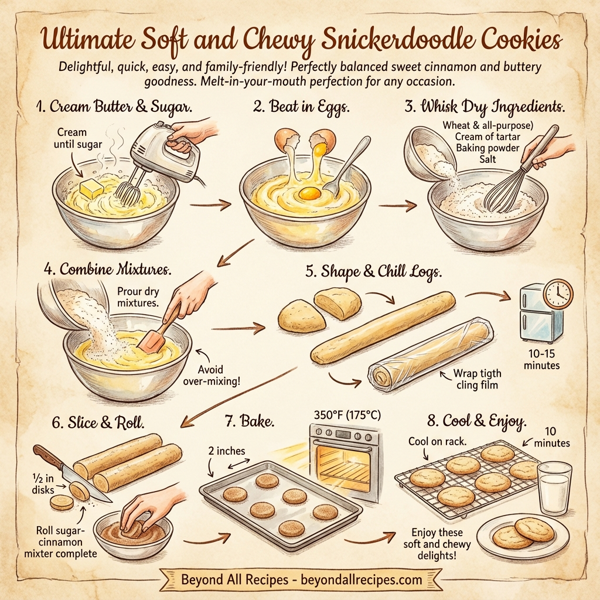 Ultimate Soft and Chewy Snickerdoodle Cookies instructions