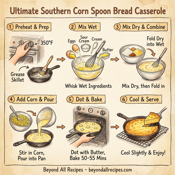 Ultimate Southern Corn Spoon Bread Casserole instructions