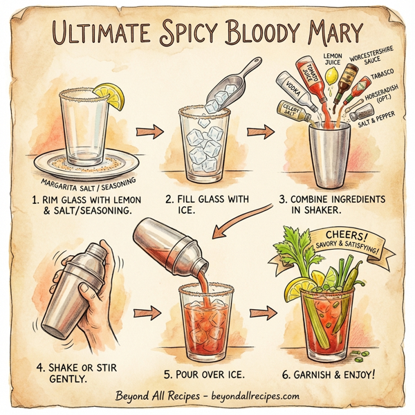 Ultimate Spicy Bloody Mary instructions
